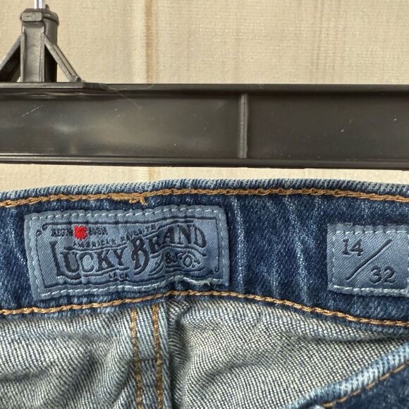 Lucky Brand Women’s 14/32 Authentic Straight Crop Jeans Lucky You Y2K 2000s - Picture 2 of 9